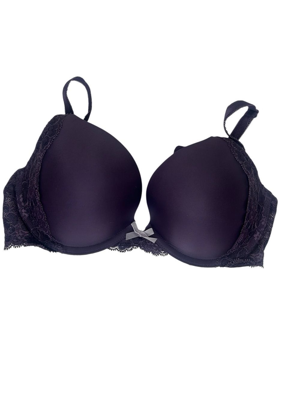 Victoria’s Secret Push up Plunge Lace-Trim Bra in Deep Purple - 32D